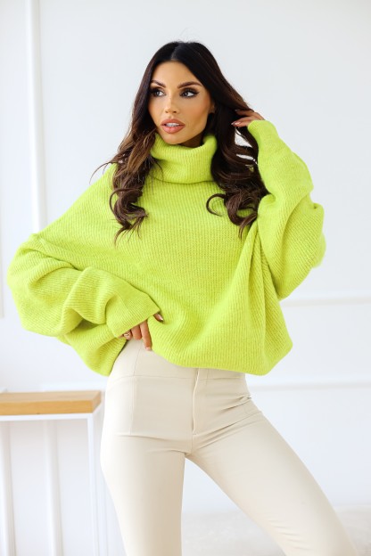 Frankenw\u00e4lder Sweter z golfem zielony W stylu casual Moda Swetry Swetry z golfem Frankenwälder 