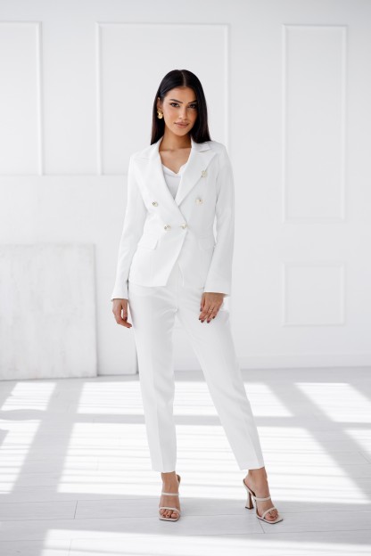 SPODNIE GARNITUROWE ECRU