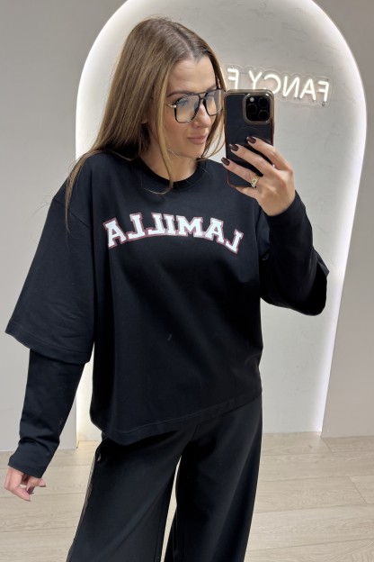 T-SHIRT Z PODWÓJNYM RĘKAWEM...