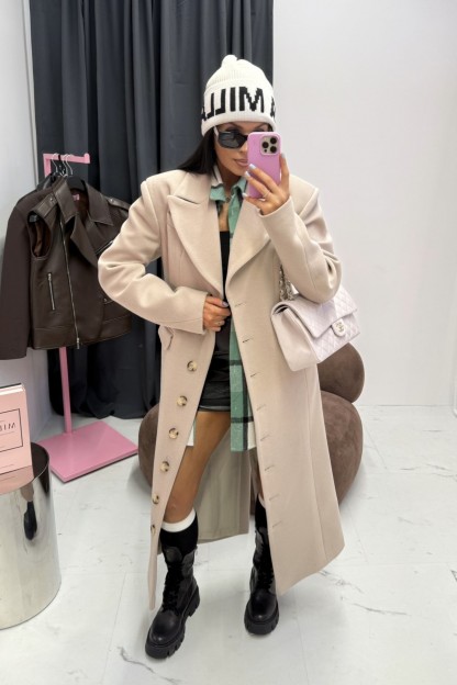 PŁASZCZ NA GUZIKI MAXI LA...